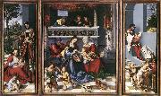 CRANACH, Lucas the Elder Altarpiece of the Holy Family dsf oil on canvas